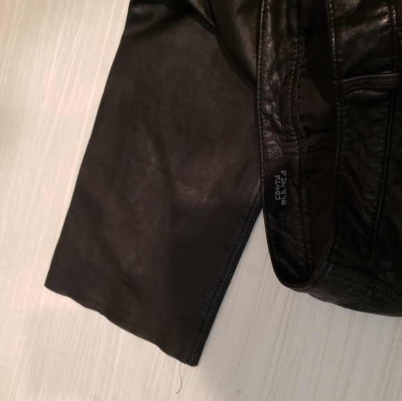 Costa Blanca Women's Bikers Leather pants Black Size,5 pockets - Picture 9 of 15